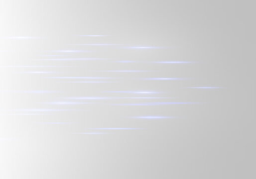 Dynamic blue horizontal light lines PNG in motion with speed effect. Bright laser beam streaks emphasize futuristic energy. Ideal for sci-fi backgrounds and tech designs. Festive light rays. - Powered by Adobe