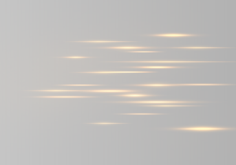 Horizontal speed yellow lines PNG with glowing light motion. Dynamic beam stripes enhance futuristic sci-fi energy. Ideal for fast motion golden backgrounds and technology visuals.