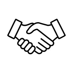 Naklejka premium handshake icon outline vector illustration
