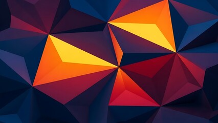 Vibrant Abstract Geometric Background with Radiant Polygonal Shapes and Colorful Gradients