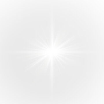 PNG gold star sparkle, White glow light effect. Starlight sparkle. Shining star, spark with rays. Light sparkle bling effect. Light PNG. Flare light, lens flare.