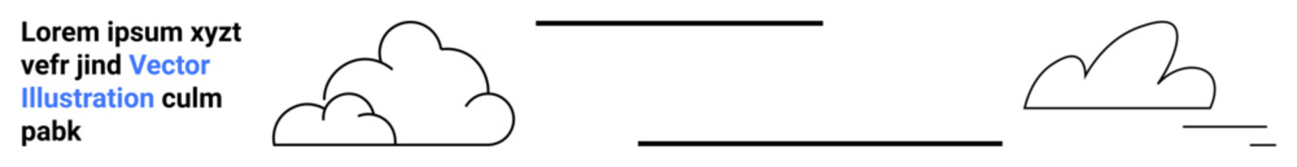 Weather icons, minimal design, educational visuals, graphic design, line art, abstract compositions. Clean line art of clouds and text elements. Weather icons and minimal design concept