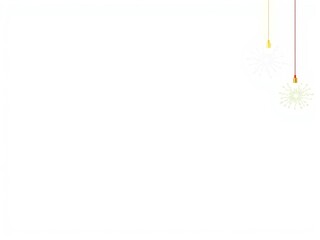 Obraz premium Minimalist style lighting fixtures on string. - [60 characters]