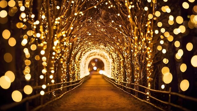 Christmas Light Tunnel