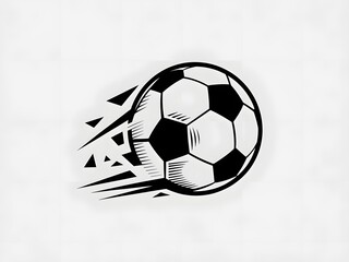 Dynamic soccer ball illustration with shattering effect