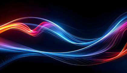 Abstract colorful wave patterns in motion