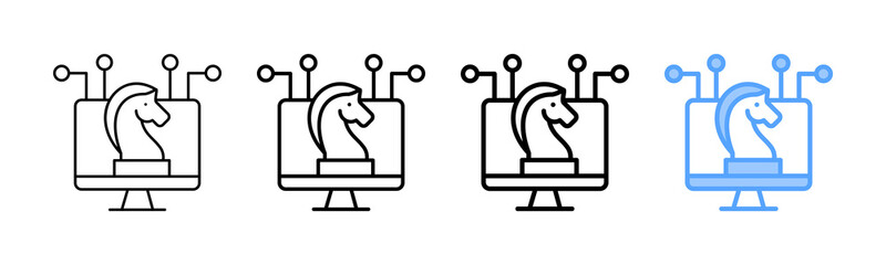 Digital Strategy Icon Different Style Outline Collection Set 