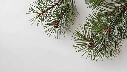 Minimal Green Pine Branch Background 2