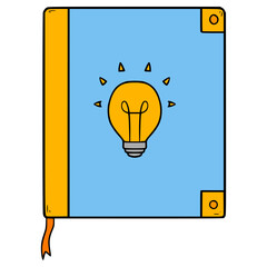 book of idea illustration hand drawn isolated vector