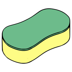 sponge illustration hand drawn isolated vector