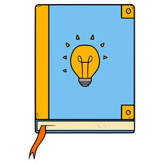 book of idea illustration hand drawn isolated vector