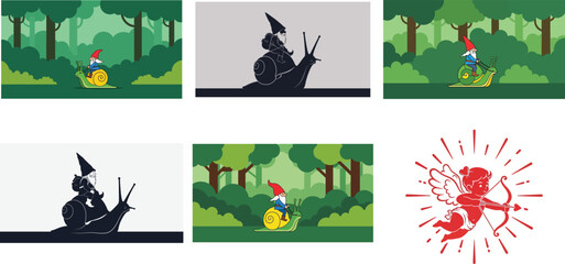 Gnome snail forest ride