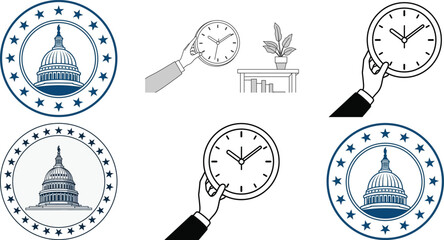 Political time icons
