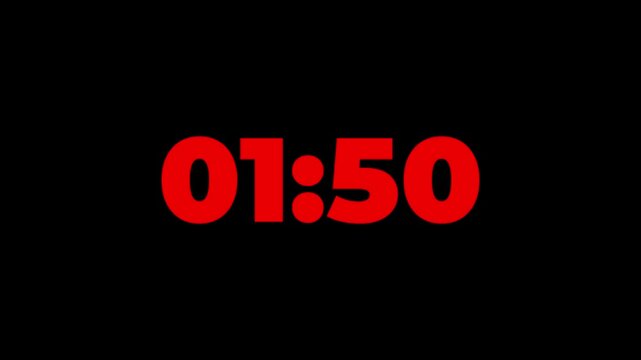 2 minute countdown timer .2 minute stopwatch , analog neon clock icon animation .