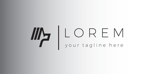 Minimalist MP Letter Logo Design. Vector Design Template for All Types of Brand and Business Logos.