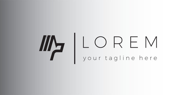Minimalist MP Letter Logo Design. Vector Design Template for All Types of Brand and Business Logos.