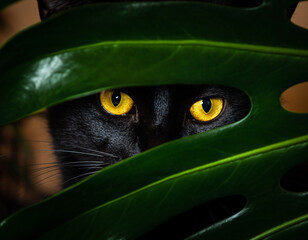 close up of an eye of a cat