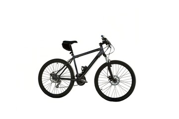 Off-road bicycle with thick tires isolated