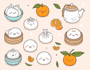 seamless background with sweets