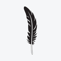 Obraz premium Simple Elegant Plume Feather Vector