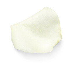 Beautiful rose petal isolated on white background, closeup