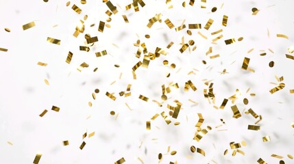 shimmering metallic pieces drifting softly