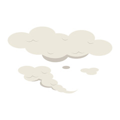 Smoke Cloud Comic Icon in Flat Design. Vector Illustration.