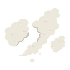 Smoke Cloud Comic Icon in Flat Design. Vector Illustration.