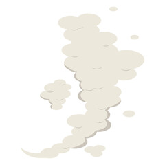 Smoke Cloud Comic Icon in Flat Design. Vector Illustration.