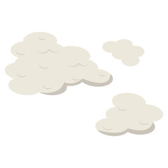 Smoke Cloud Comic Icon in Flat Design. Vector Illustration.