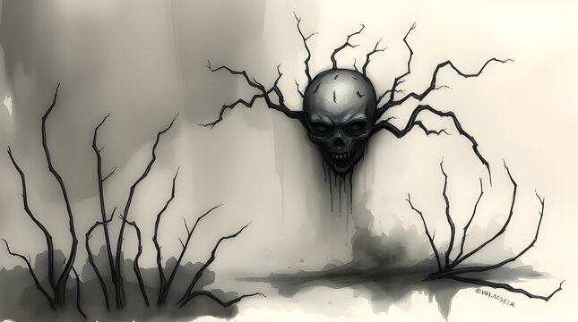 halloween background with spider