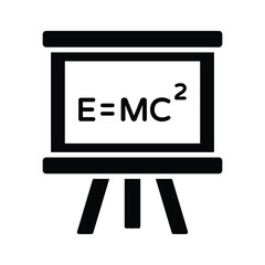 glyph board with physics formula representing classroom mathematics