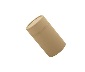 Sustainable brown paper cylindrical jar packaging, versatile for various eco-conscious. 3d illustration