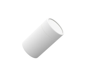 White paper jar mockup, eco friendly packaging isolated on transparent