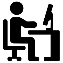 man working on computer