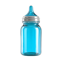 Clear Baby Bottle Isolated on White Background for Professional Designs