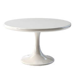 Sleek Modern Round Table Isolated on White Background for Interior Design Projects
