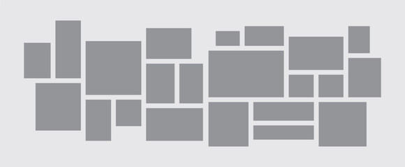 Pictures or photos frame collage comics page grid layout abstract photo frames and digital photo wall template
