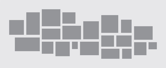 Pictures or photos frame collage comics page grid layout abstract photo frames and digital photo wall template
