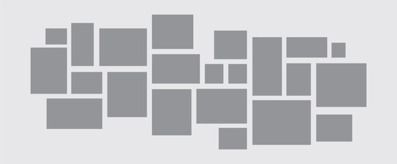 Pictures or photos frame collage comics page grid layout abstract photo frames and digital photo wall template
