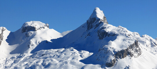Mount Chronenstock in winter, Switzerland.
