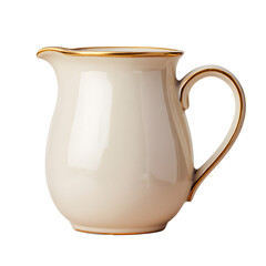 Elegant Cream Ceramic Pitcher with Smooth Curved Design for Classy Dining Settings