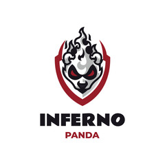 Mascot Inferno Panda Logo Design