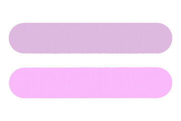 Two horizontal rounded rectangles one purple and one pink on a clean background simple illustration