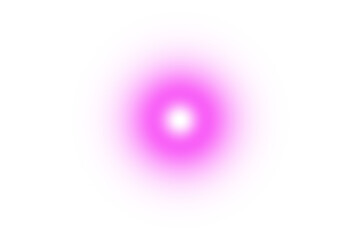 A glowing magenta orb with a bright white center against a solid transport background