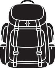 backpack outdoor gear pack with top flap side pockets and buckles
