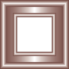 Dusty rose square frame with satin shine vector illustration. Luxurious smooth background for cards and invitations. Retro style greetings.