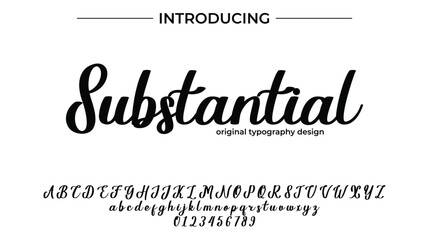 Substantial - Elegant Script Font for Smooth Handwritten Design and Creative Typography