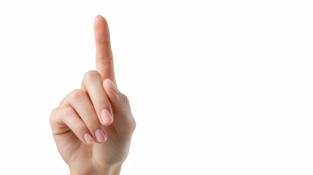 Isolated hand pointing on transparent background with natural skin texture and detail hand, pointing, isolated, background, finger, transparent