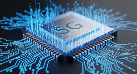 Advanced 5g technology showcases digital network and modern telecommunication, highlighting speed and global reach. This advanced 5g technology promotes innovation in internet 
